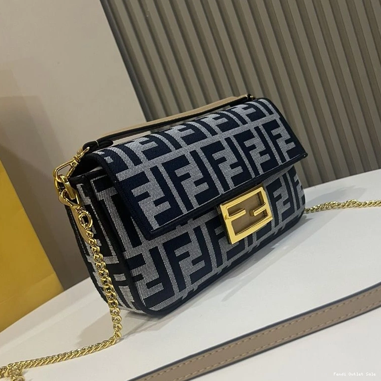 Cheap Baguette In Bag Fendi Mini Motif Black Fabric FF 0723